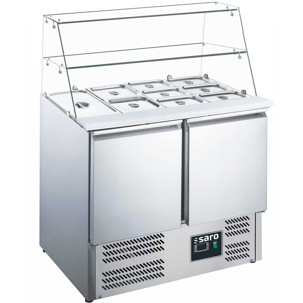 SARO Saladette met glas opbouw ES 900 G - 465-1085
