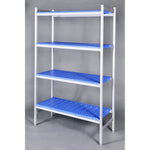 Étagère SARO en aluminium avec 4 grilles en plastique 475 x 798 mm - 480-1500
