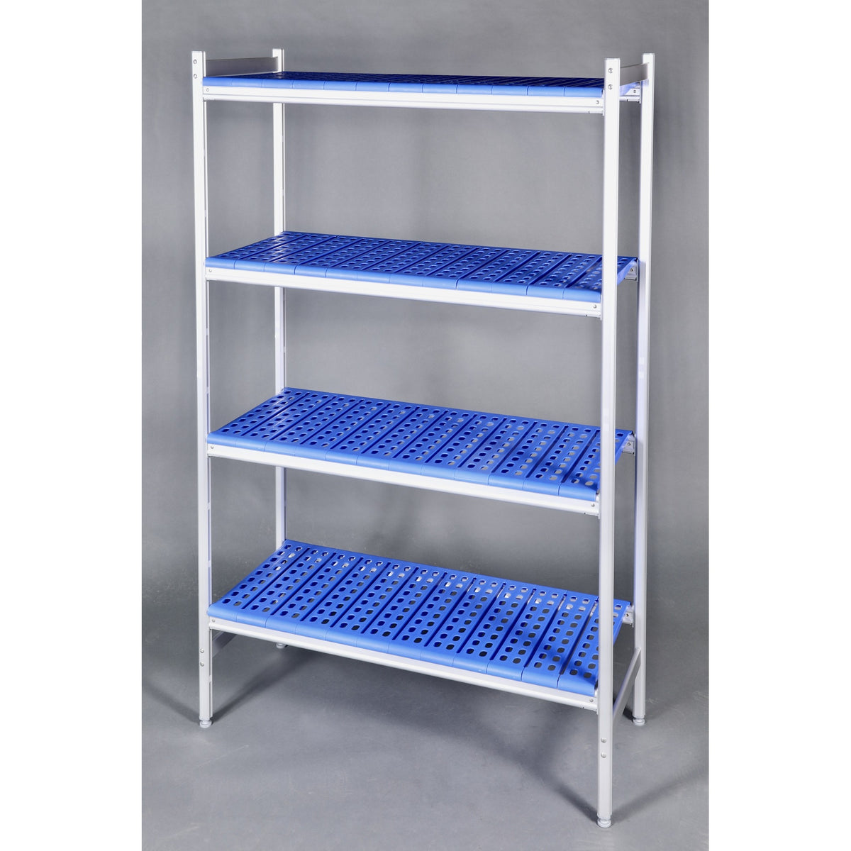 Étagère SARO en aluminium avec 4 grilles en plastique 475 x 798 mm - 480-1500