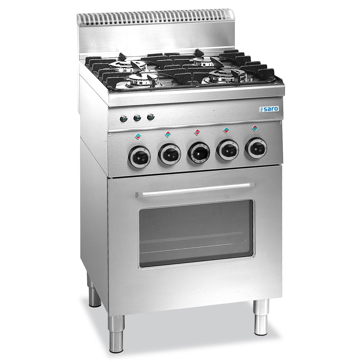 Cuisinière à gaz SARO avec four électrique, 4 brûleurs, gamme 600 Line G4SFE6 - 504-1005