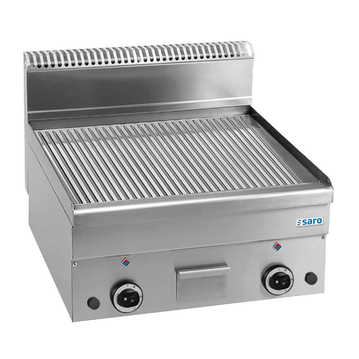 Plaque de cuisson au gaz SARO rainurée, de table GFT66R - 504-1140