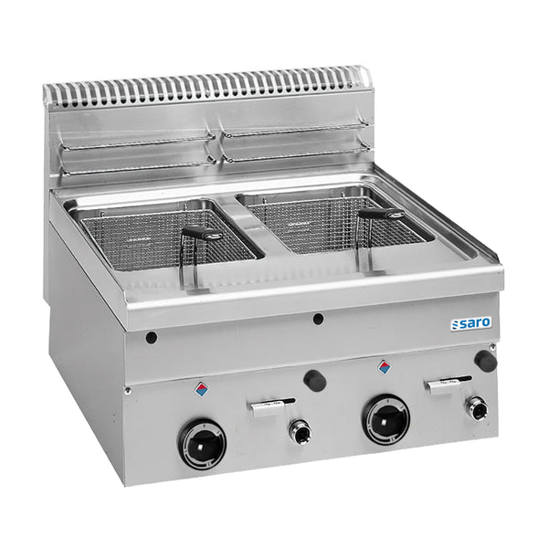 Friteuse à gaz SARO 8+8 L, de table GF66 - 504-1215