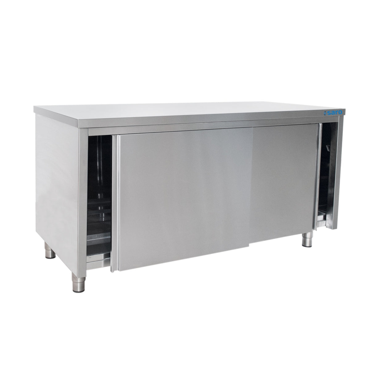 Armoire SARO en acier inoxydable à porte coulissante - profondeur 600 mm, largeur 1 200 mm - 600-2005