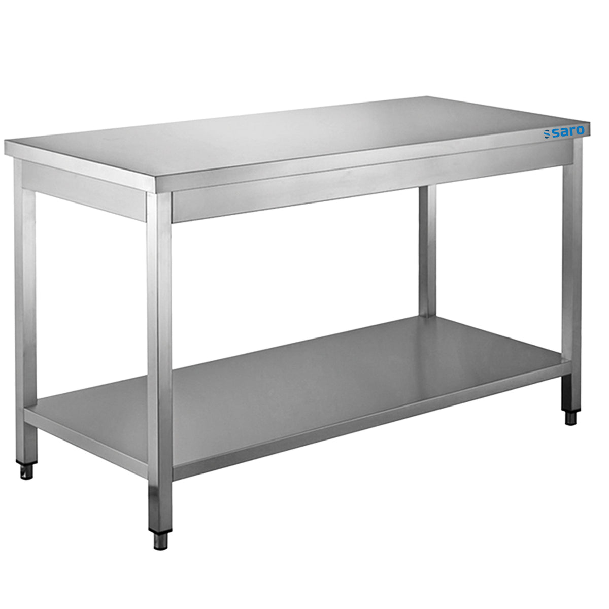 SARO Roestvrij stalen tafel, met onderblad - 700 mm diepte, 700 mm - 700-1105