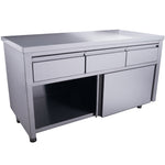 Armoire à portes coulissantes SARO avec 3 tiroirs, 1 600 x 700 mm - 700-2215