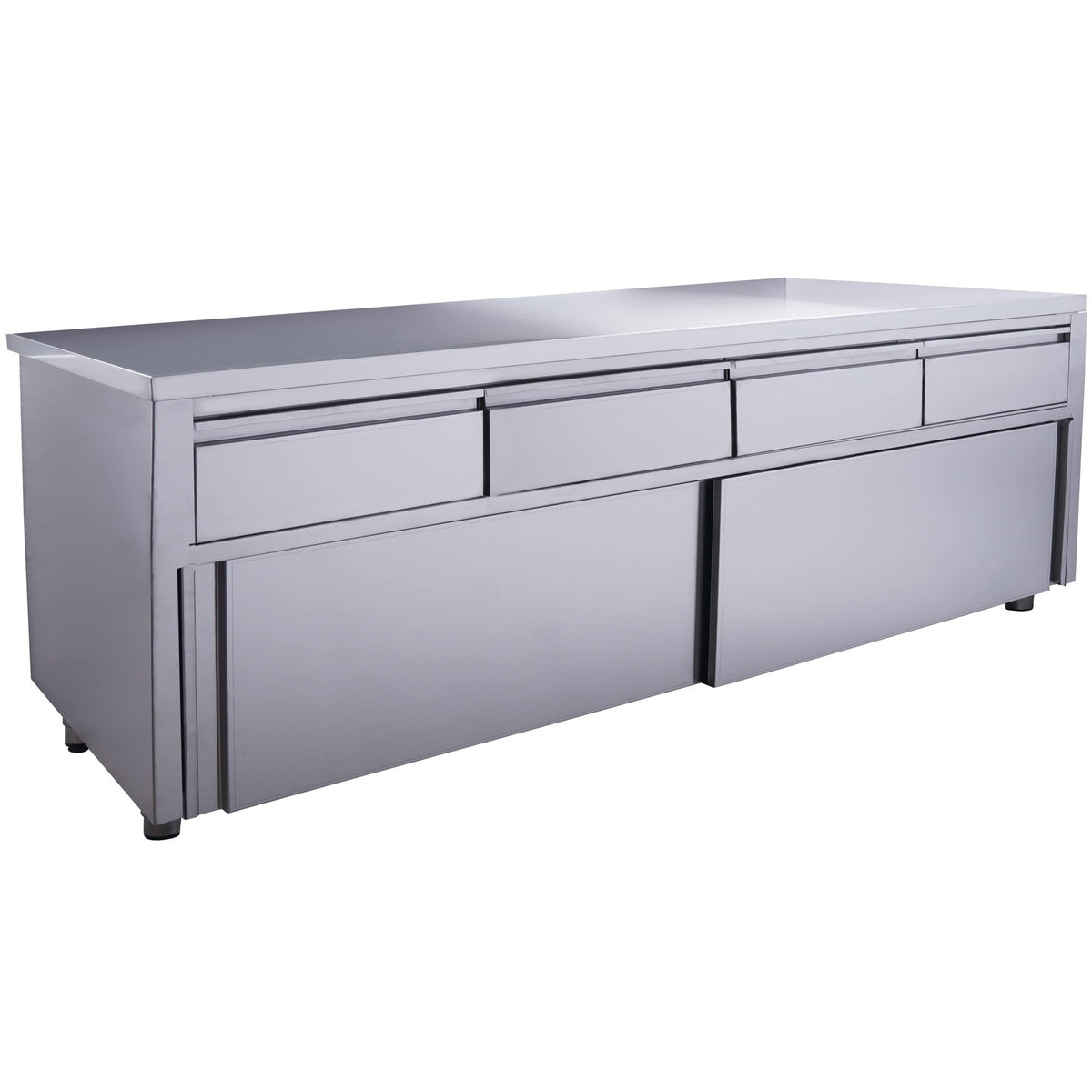 Armoire à portes coulissantes SARO avec 4 tiroirs, 2 000 x 700 mm - 700-2225