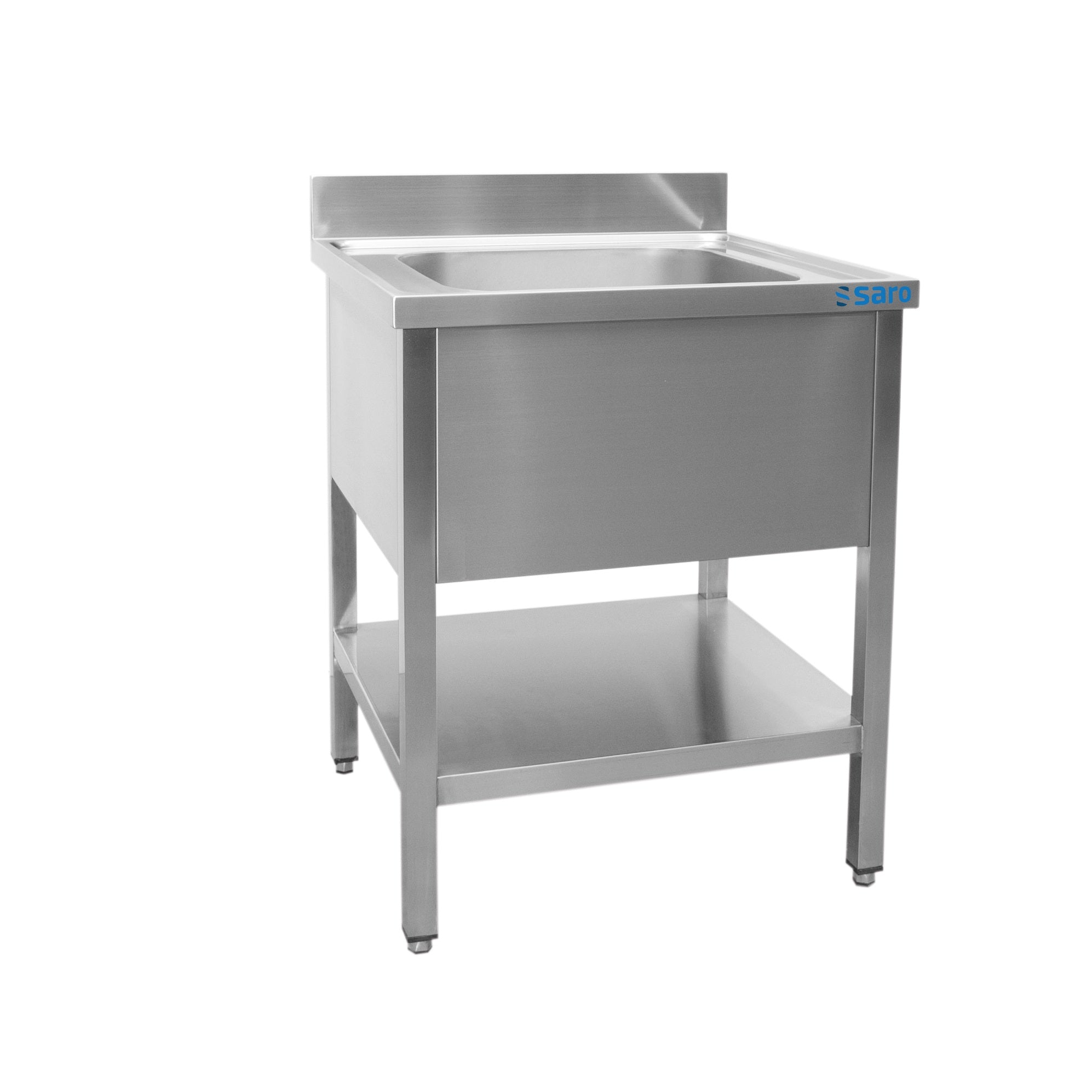 SARO Spoeltafel met 1 wasbak, gecentreerd - 700 mm diepte, 700 mm - 700-2500