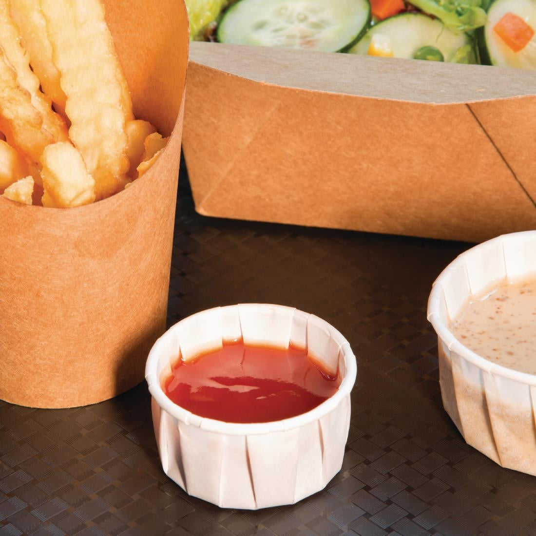 Pots à sauce en papier Fiesta Recyclable 59 ml (lot de 250) — CX081