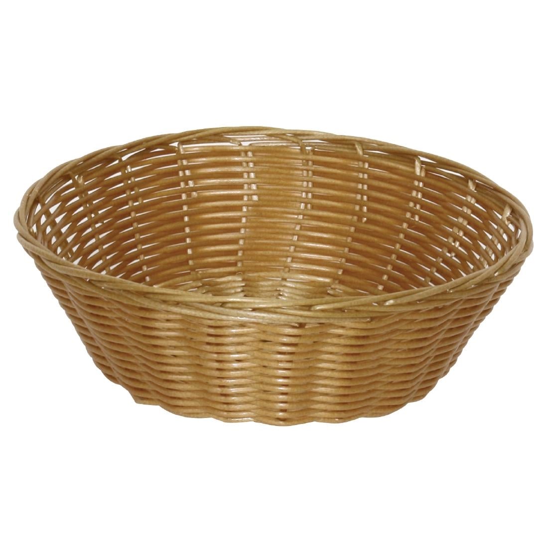 Corbeille ronde en osier poly Olympia (lot de 6) — T363