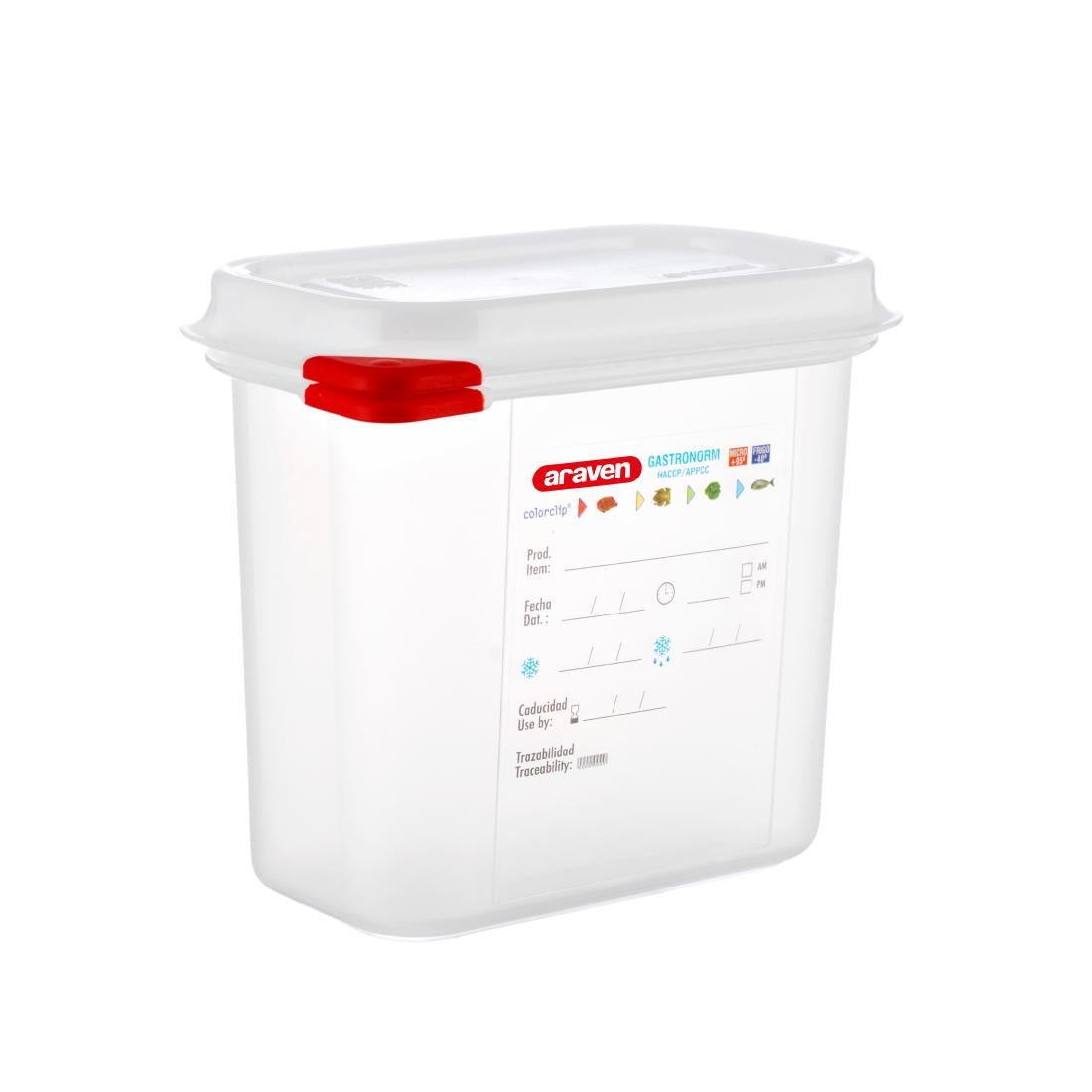 Boîtes alimentaires en polypropylène GN 1/9 Araven 1,5L (lot de 4) — T983