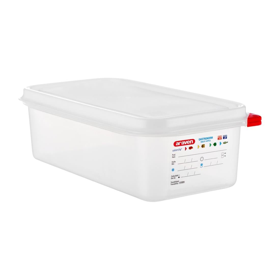 Boîtes alimentaires en polypropylène GN 1/3 Araven 4L (lot de 4) — T986