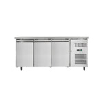 Professionele gekoelde werktafel - 3 GN 1/1 deuren (700 mm diepte)