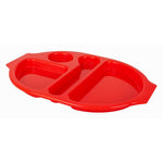 Grands plateaux repas à compartiments en polypropylène Olympia Kristallon rouges 375mm (lot de 10) — U037