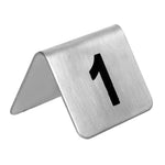 Lot de numéros de table en acier inoxydable Olympia 1-10 (lot de 10) — U046