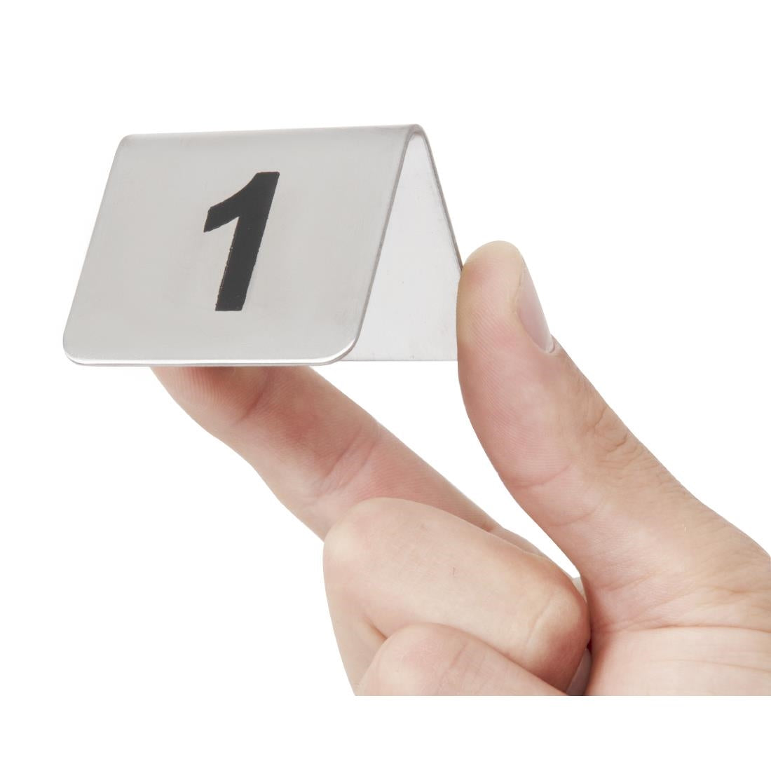 Lot de numéros de table en acier inoxydable Olympia 1-10 (lot de 10) — U046