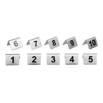 Lot de numéros de table en acier inoxydable Olympia 1-10 (lot de 10) — U046