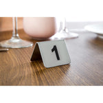 Lot de numéros de table en acier inoxydable Olympia 1-10 (lot de 10) — U046