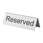 Chevalets de table en acier inoxydable Olympia réservé (lot de 10) — U051