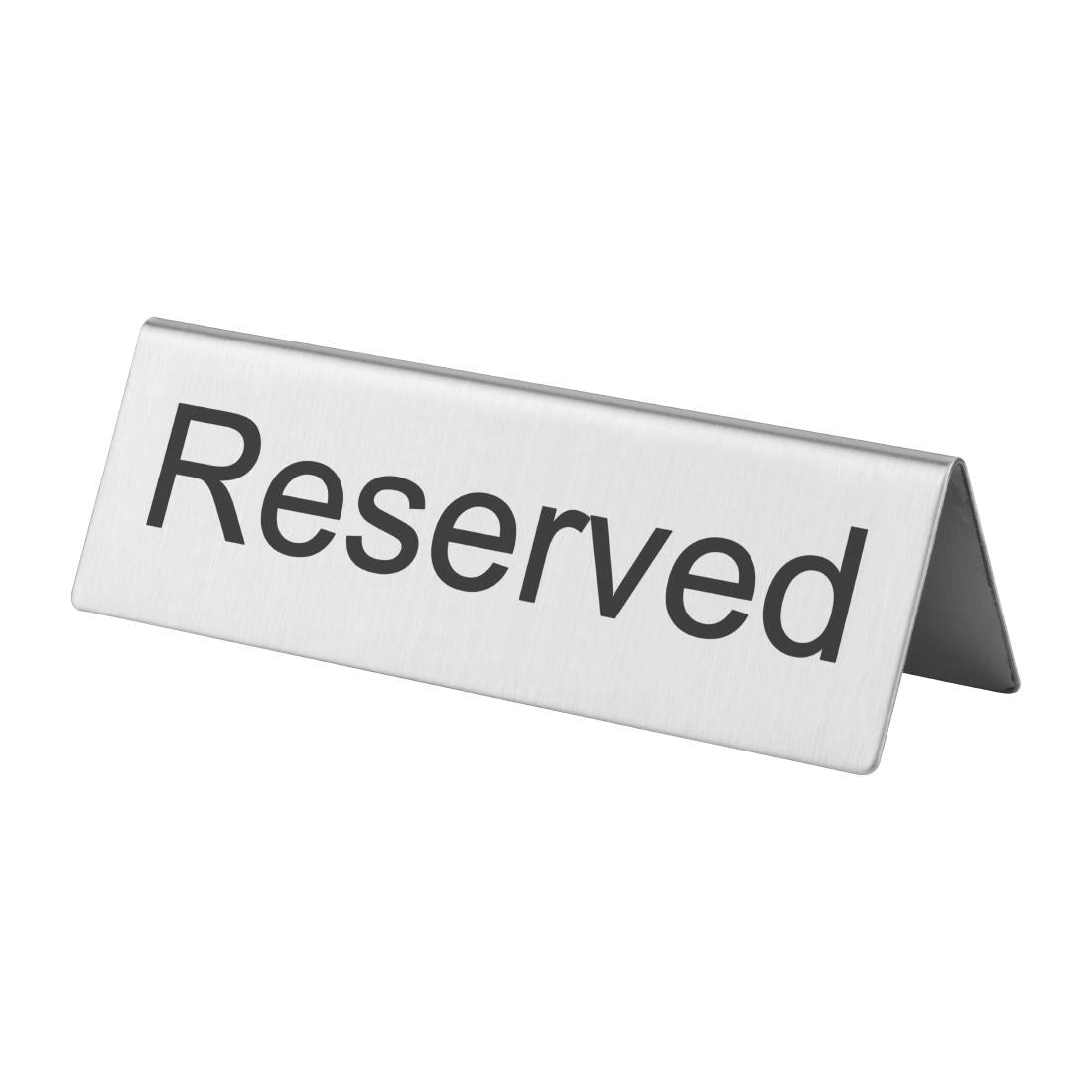 Chevalets de table en acier inoxydable Olympia réservé (lot de 10) — U051