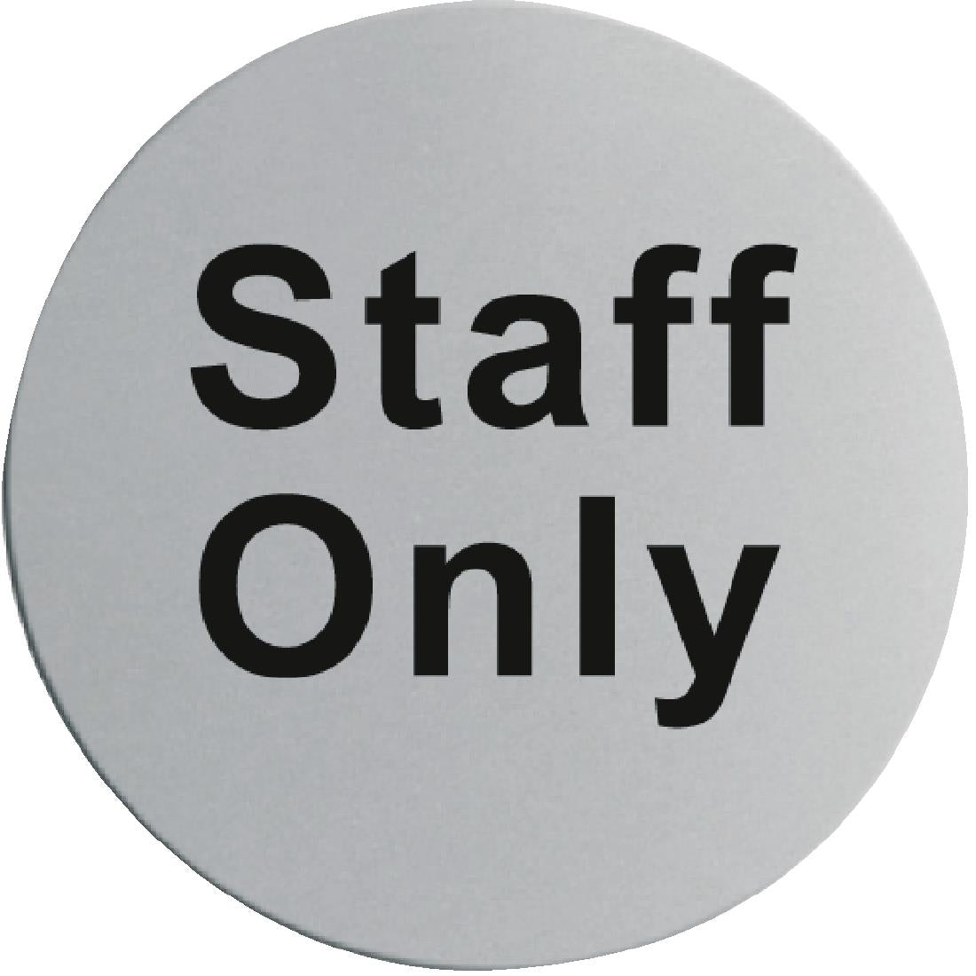 Plaque de porte inox - Staff only — U060
