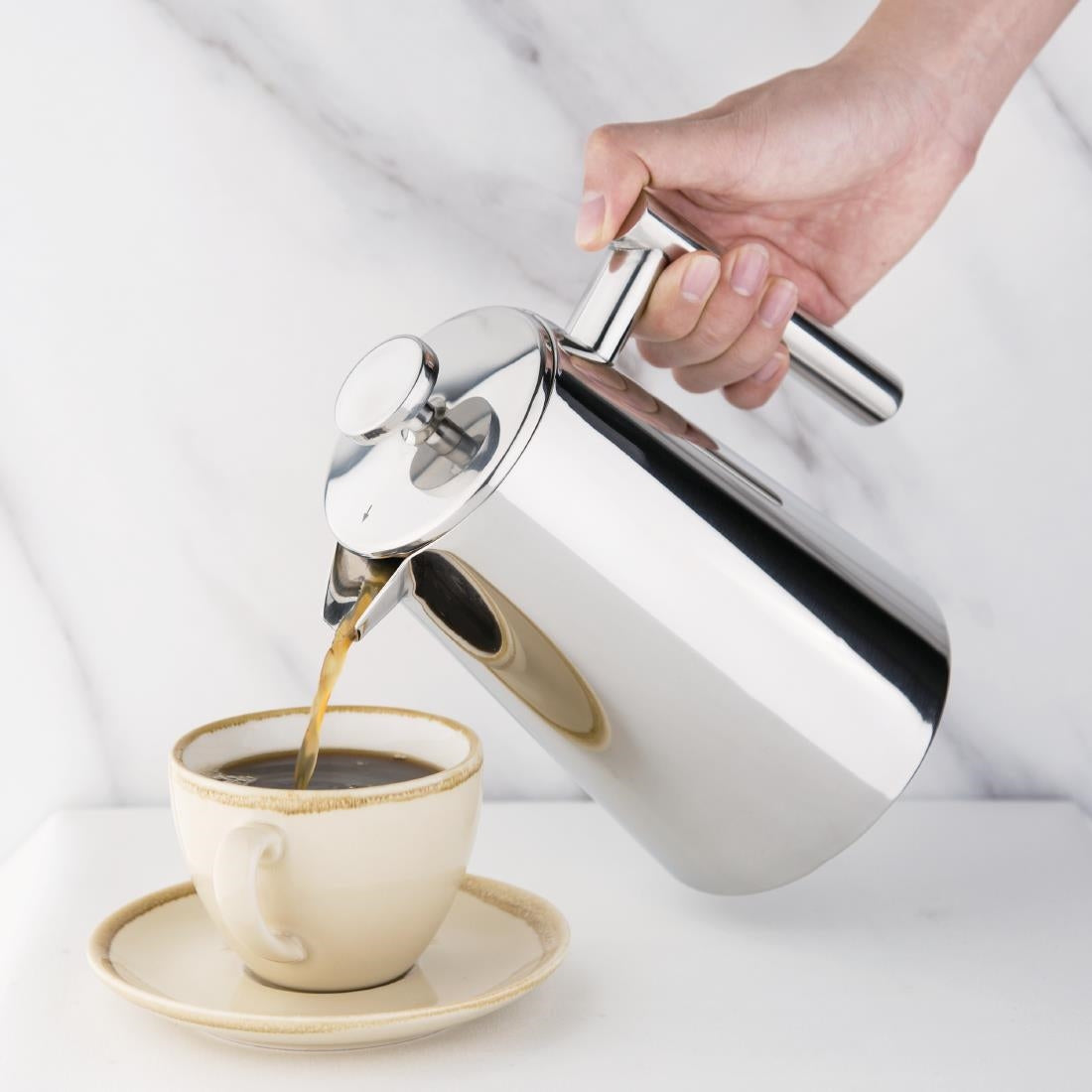 Cafetière isotherme en acier inoxydable Olympia 6 tasses — U073