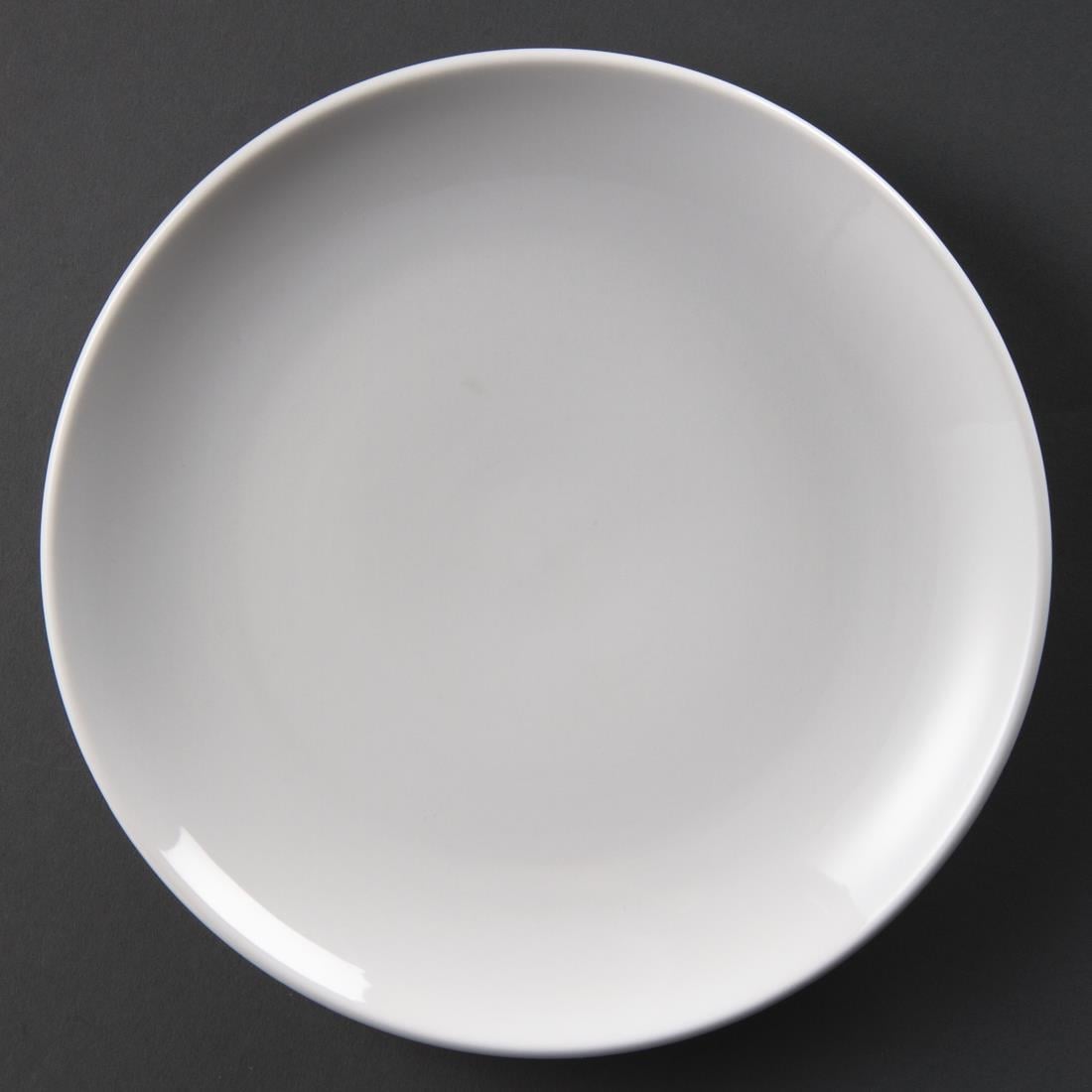 Assiettes plates rondes Olympia Whiteware 230mm (lot de 12) — U078