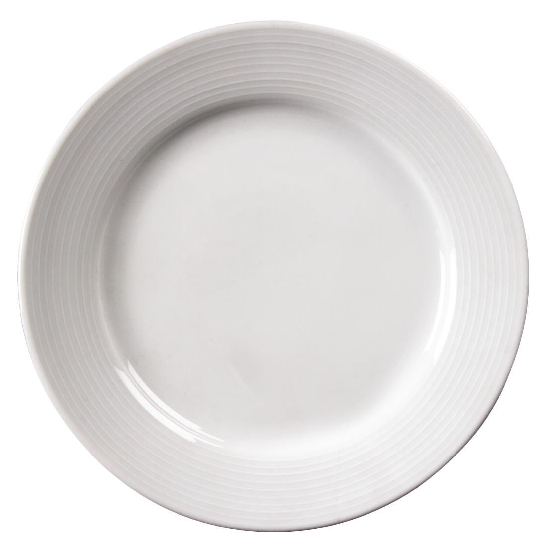 Assiettes à bord large Olympia Linear 200mm (lot de 12) — U090