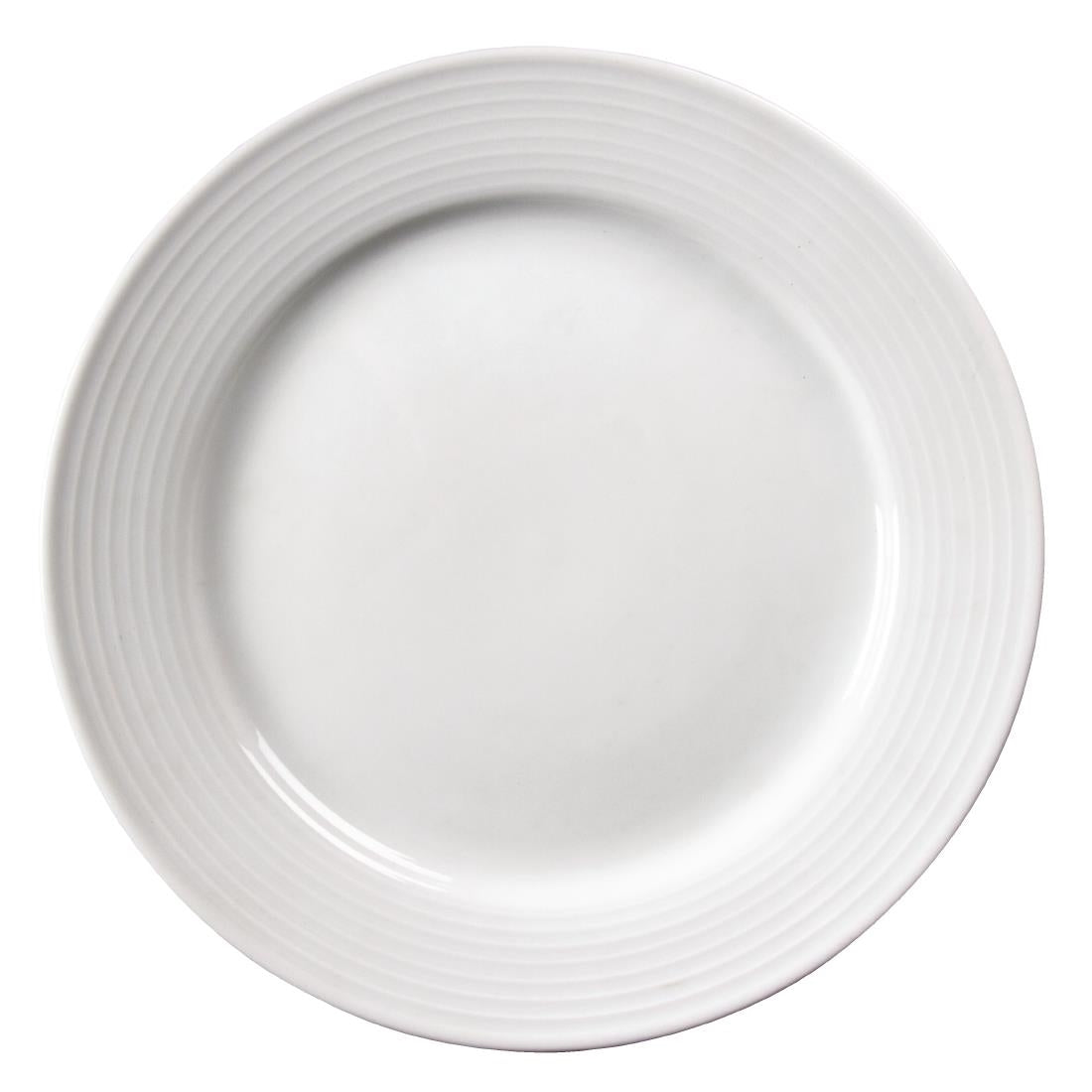 Assiettes à bord large Olympia Linear 250mm (lot de 12) — U091