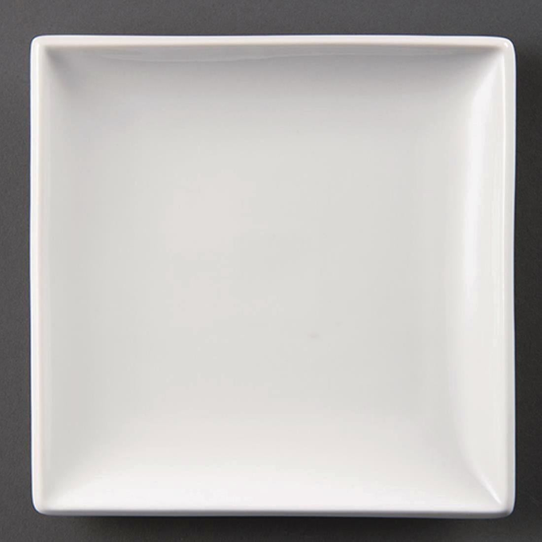 Assiettes Carrées Blanches Olympia Whiteware 295mm (Lot de 6) — U156