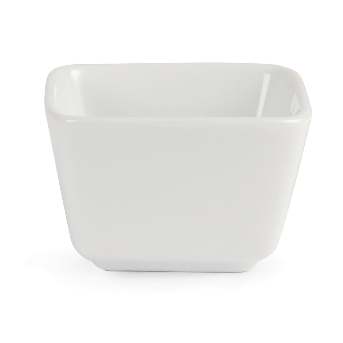 Minis plats carrés hauts Olympia Whiteware 75mm (lot de 12) — U178