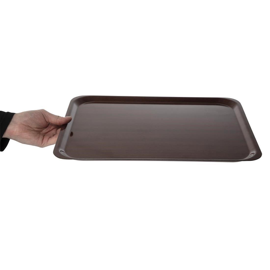 Plateau stratifié lisse Capri Cambro acajou 460mm — U417