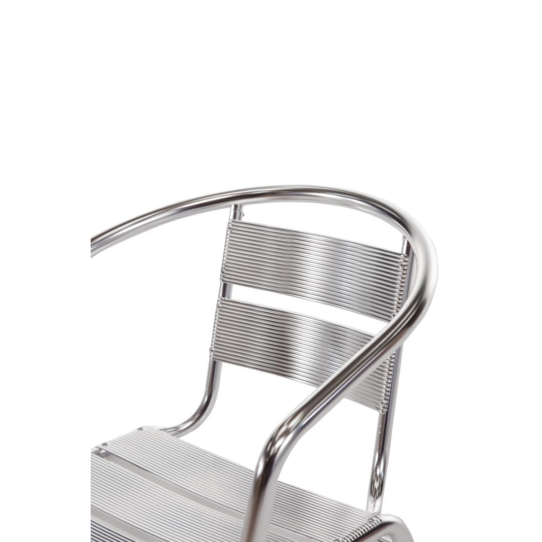 Fauteuils empilables en aluminium Bolero (lot de 4) — U419