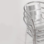 Fauteuils empilables en aluminium Bolero (lot de 4) — U419
