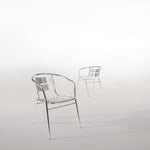 Fauteuils empilables en aluminium Bolero (lot de 4) — U419
