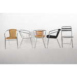Fauteuils empilables en aluminium Bolero (lot de 4) — U419