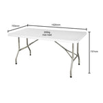 Table rectangulaire pliante Bolero 1520mm — U544
