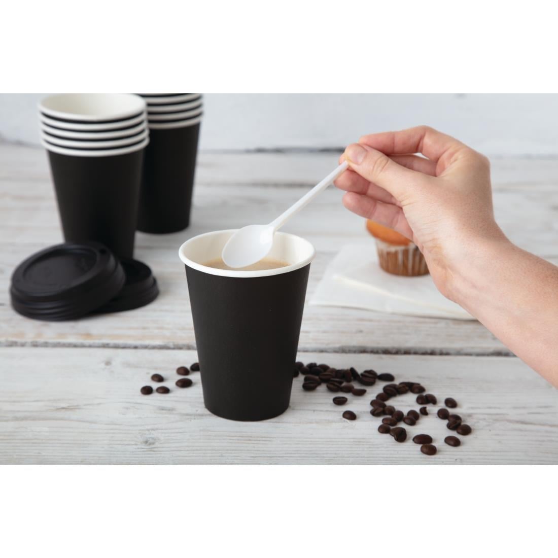 Gobelets boissons chaudes paroi simple Fiesta Recyclable noirs 340ml (lot de 50) — GF043