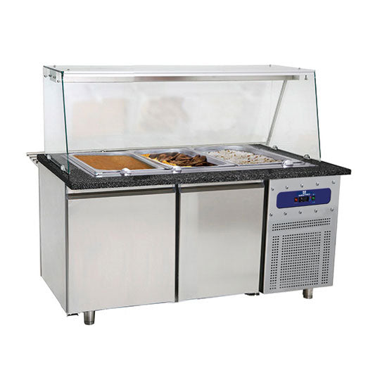 Vitrine froide ou chaude Virtus - IEA0010 - 1450 × 930 × 1320 mm