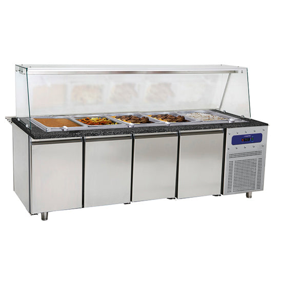 Vitrine froide ou chaude Virtus - IEA0012 - 2380 × 930 × 1320 mm