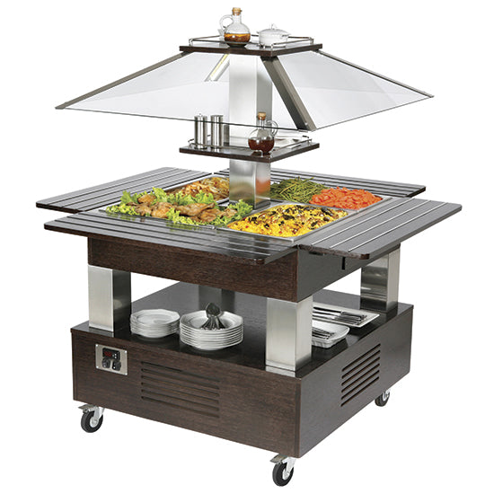 Buffet chaud ou froid Virtus - IEA0020 - 1445 × 1445 × 1540 mm