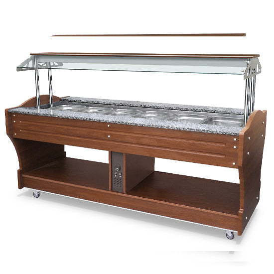 Buffet chaud ou froid Virtus - IEA0040 - 2200 × 900 × 1350 mm