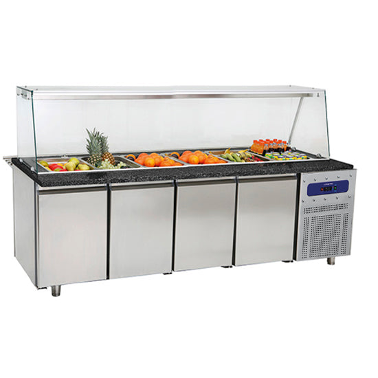 Vitrine froide ou chaude Virtus - IEC0052 - 2380 × 930 × 1320 mm