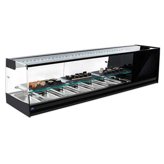 Vitrine à sushi et tapas Virtus - SHSFR4I2S - 1216 × 410 × 360 mm