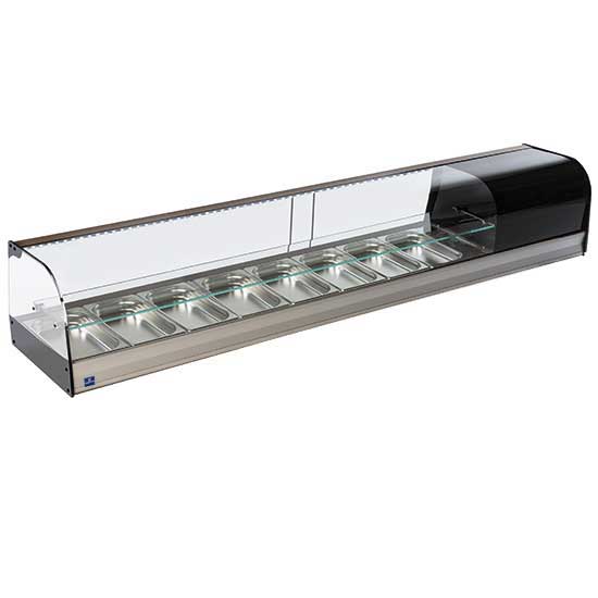 Vitrine à sushi et tapas Virtus - TPFR8IA2S - 1926 × 410 × 330 mm
