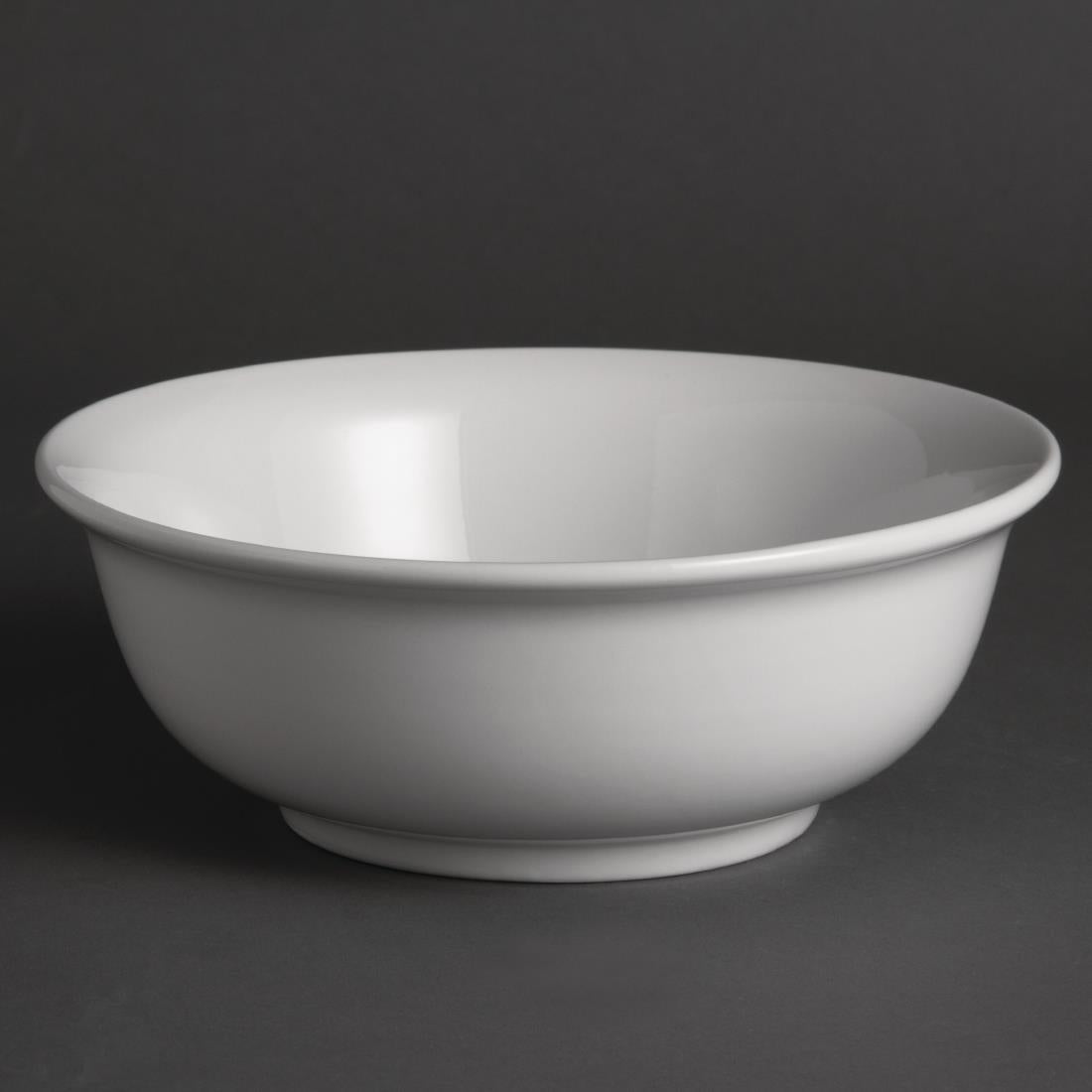 Saladiers Olympia Whiteware 200mm (lot de 6) — W428