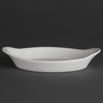 Plats ovales à oreilles Olympia Whiteware 204 x 115mm (lot de 6) — W441