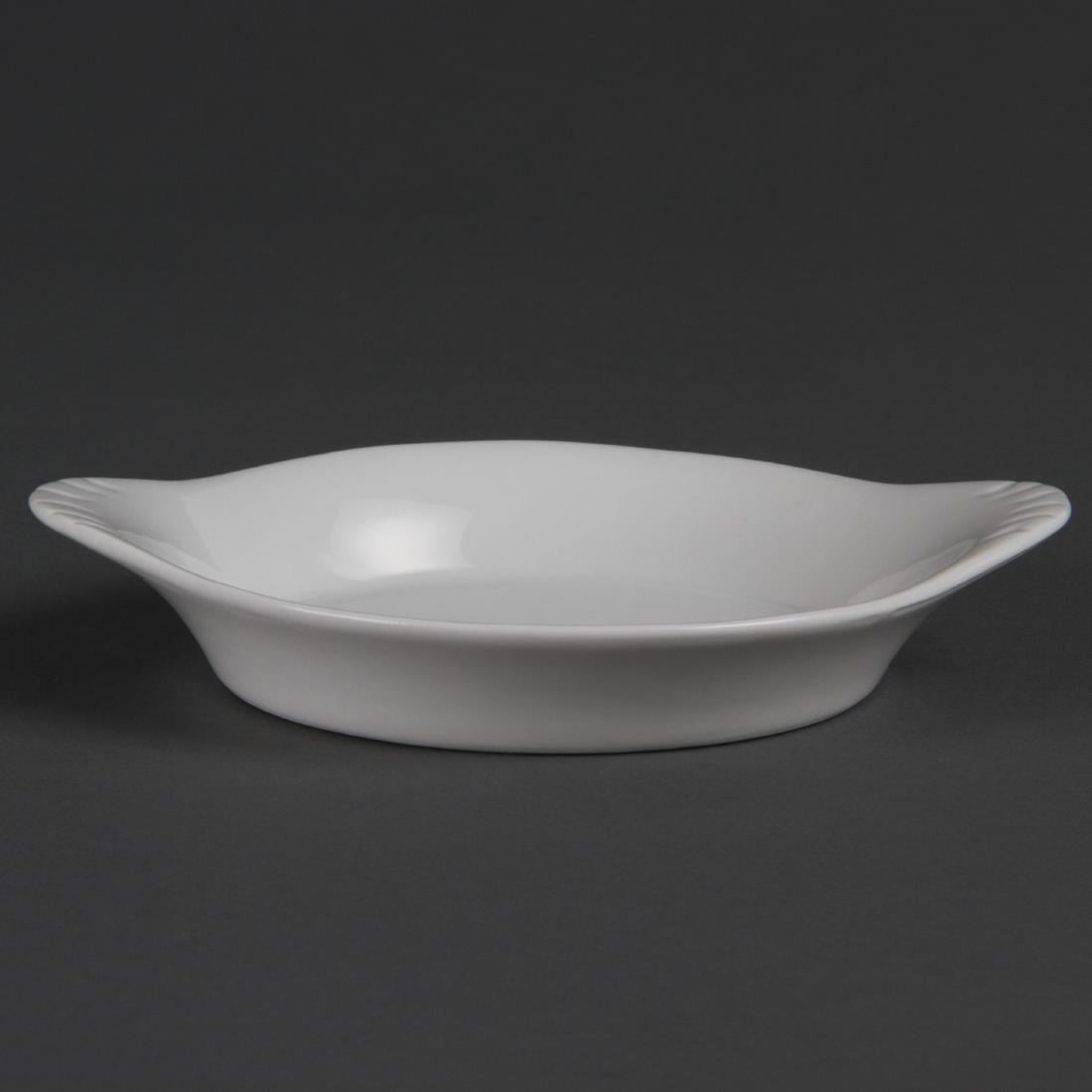 Plats ronds à oreilles Olympia Whiteware 156 x 126mm (lot de 6) — W443
