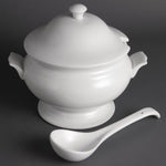Soupière et louche Olympia Whiteware 2,5L — Y094