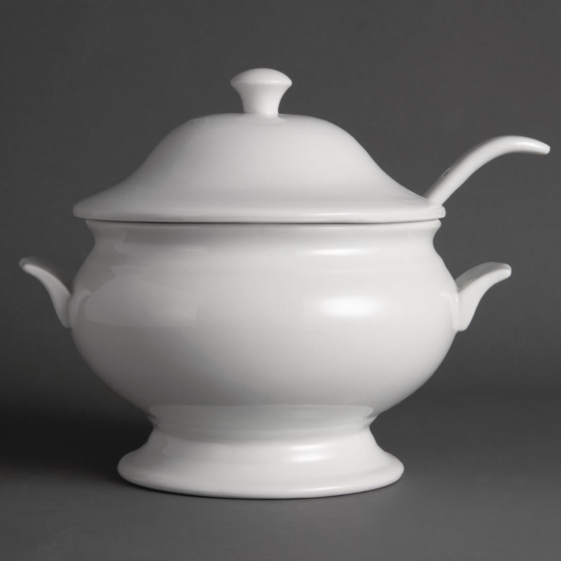 Soupière et louche Olympia Whiteware 2,5L — Y094
