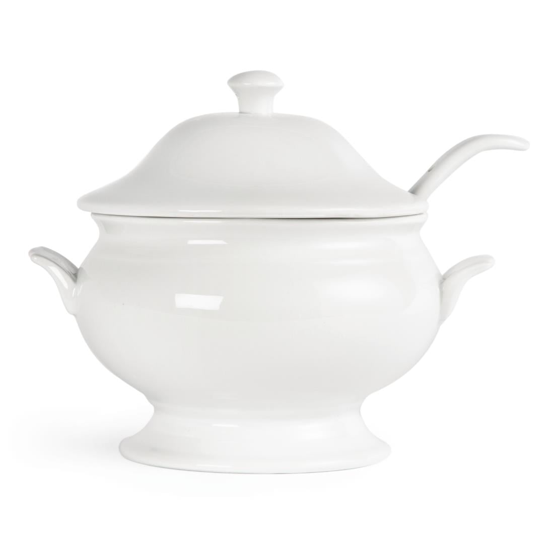 Soupière et louche Olympia Whiteware 2,5L — Y094